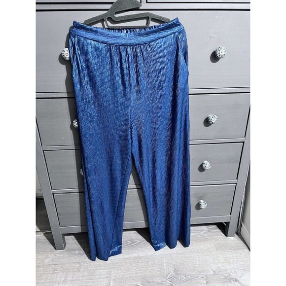 Line and Dot Metallic Party Pants wide leg NWOT - Picture 1 of 3